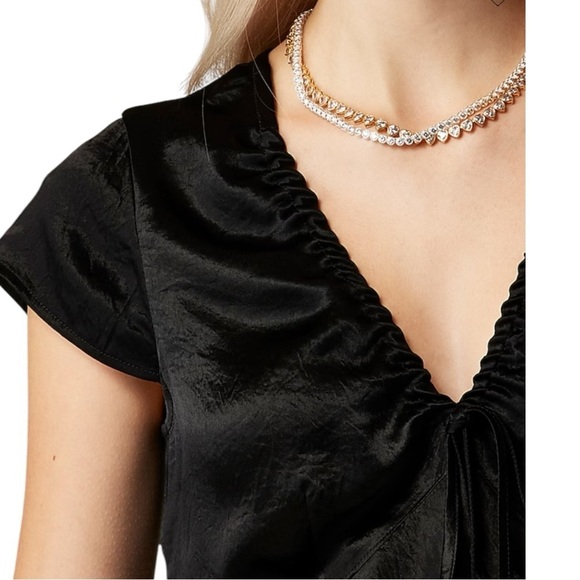 J Crew Black V Neck Short Cap Sleeve Knee Length Slip Dress Womens Size 6 - Picture 2 of 15